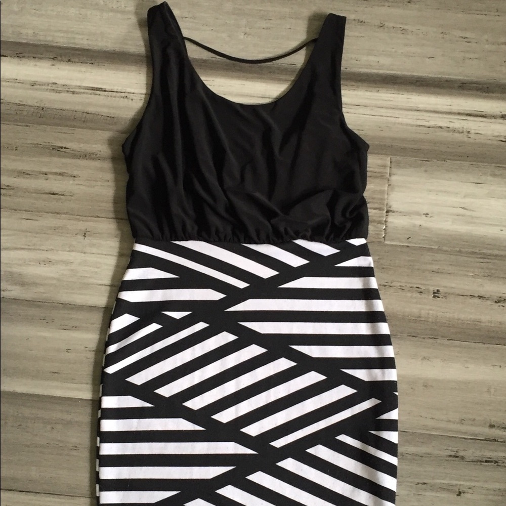 Windsor Black & White striped dress